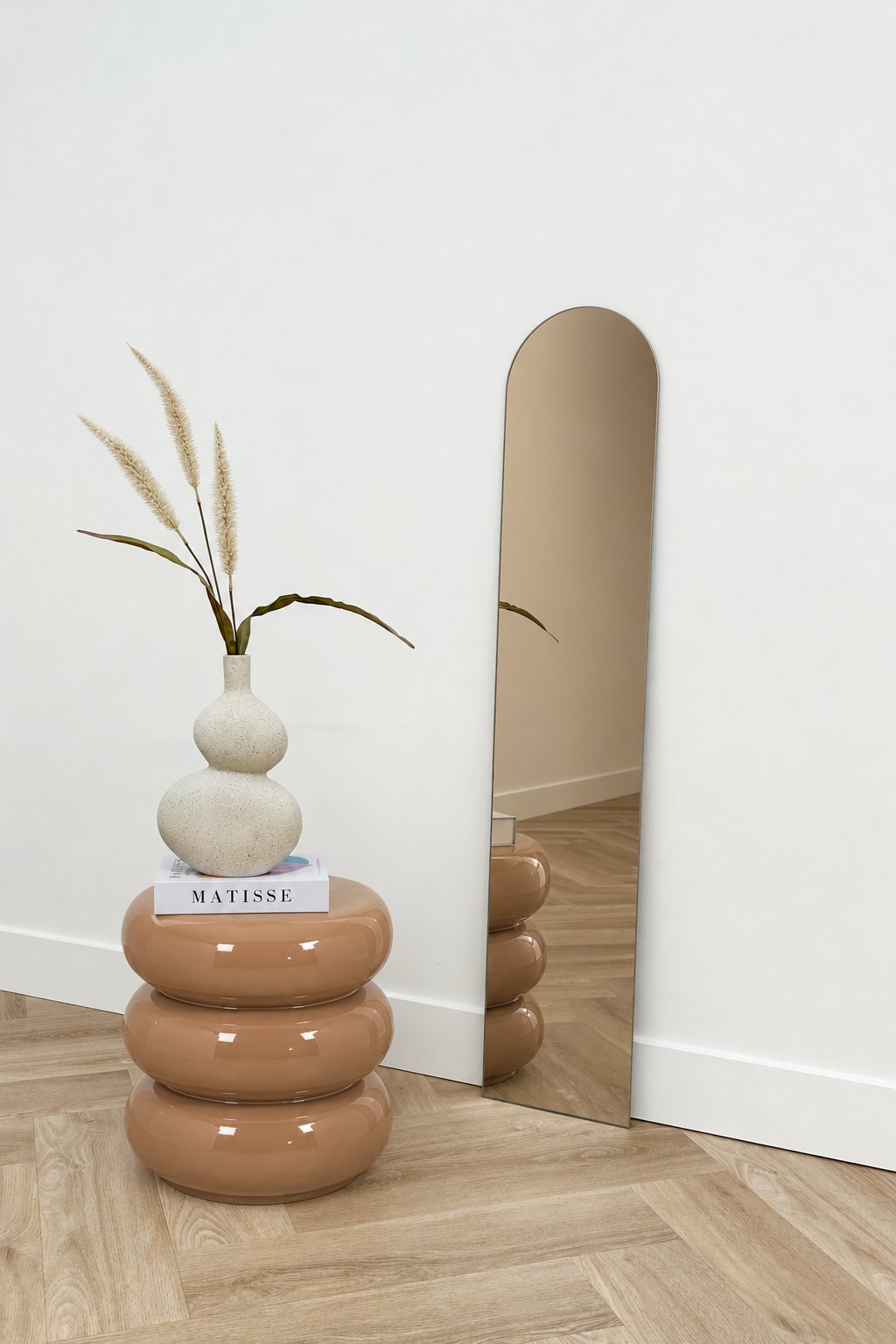 Maj Miroir incurvé sans cadre 120 x 24 cm, couleur bronze