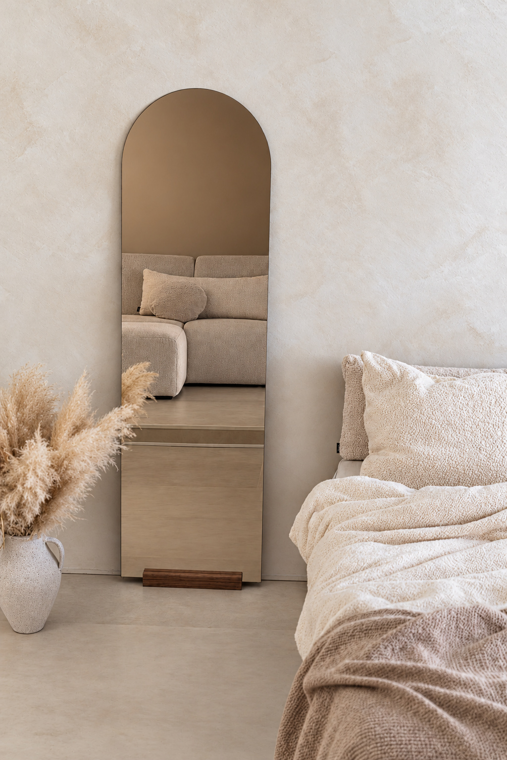 Maj frameless 170x50 cm bronze walnut 6